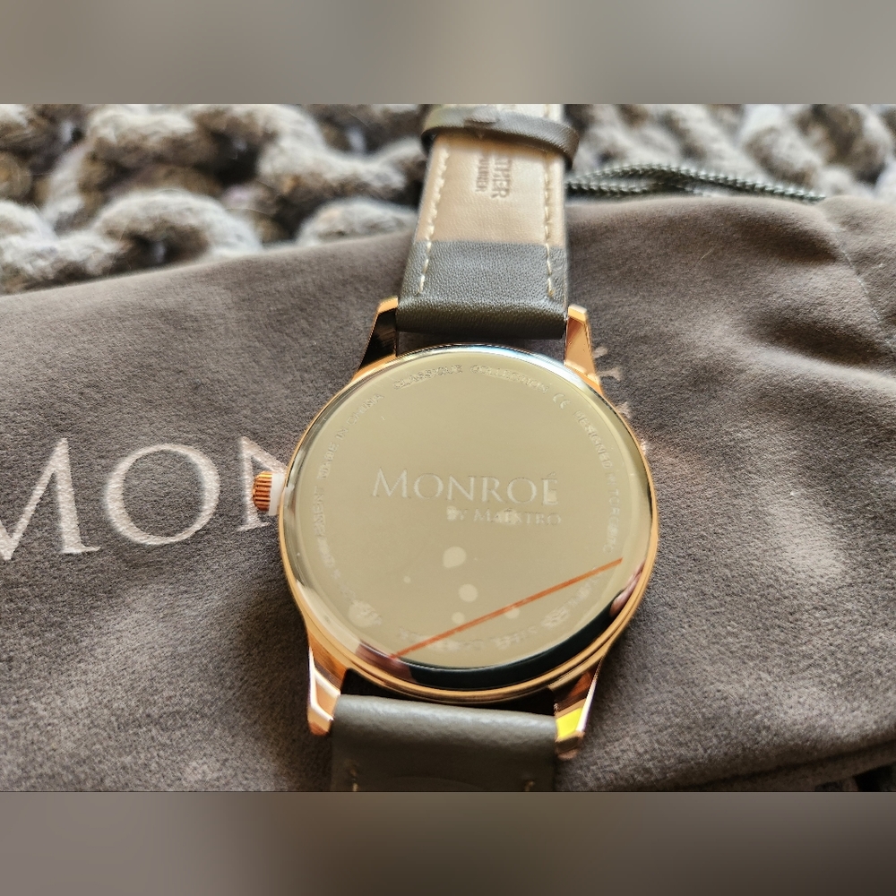 NWT Monroe‎ Watch- Rose gold/gray - Picture 4 of 8